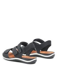 Geox Sandały D Sandal Vega D35R6A000EKC9999 Czarny. Kolor: czarny. Materiał: skóra #6