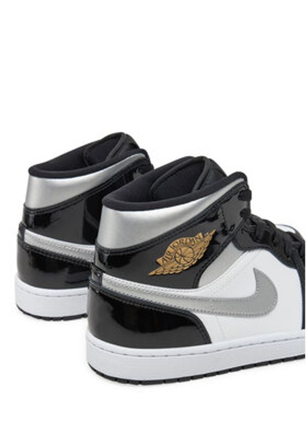 Nike Sneakersy Air Jordan 1 Mid Se HV0789 010 Czarny. Kolor: czarny. Materiał: lakier, skóra. Model: Nike Air Jordan