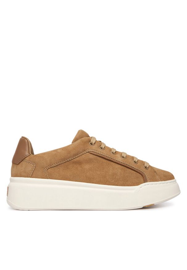 Max Mara Sneakersy 2614761031650 Beżowy. Kolor: beżowy. Materiał: skóra