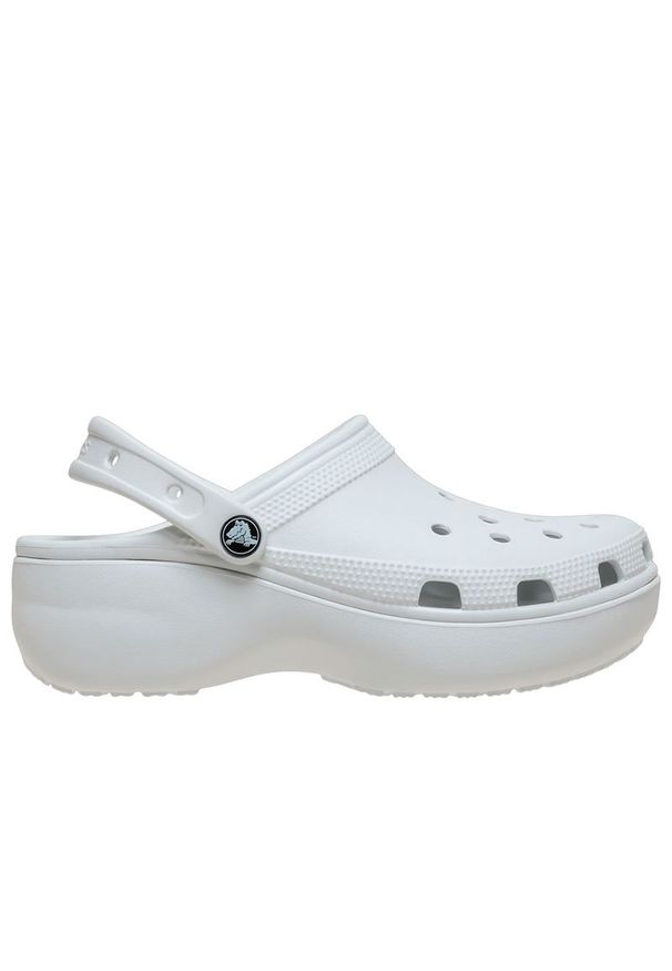 Klapki damskie Crocs Classic Platform Clog 206750-1NK - białe. Kolor: biały. Materiał: materiał. Sezon: lato. Obcas: na platformie. Styl: klasyczny