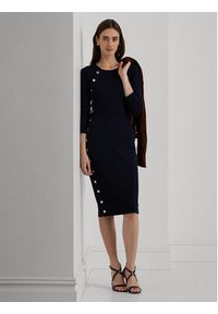 Lauren Ralph Lauren Sukienka codzienna 250940561001 Granatowy Slim Fit. Okazja: na co dzień. Kolor: niebieski. Materiał: bawełna. Typ sukienki: proste. Styl: casual #4