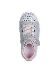 skechers - Adidasy Skechers Heart Steps - Shimmer Sweetie, Dzieci. Okazja: na uczelnię. Kolor: szary. Materiał: materiał. Model: Skechers Sport. Sport: joga i pilates