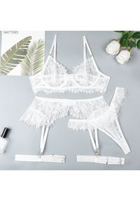 Intica - Komplet bielizny z ozdobną lamówką i luksusowym wykończeniem Domitilla. Kolor: biały. Materiał: materiał