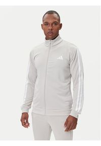 Adidas - adidas Dres Basic 3-Stripes JX5519 Beżowy Regular Fit. Kolor: beżowy. Materiał: syntetyk #4