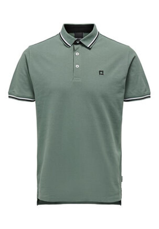 Only & Sons Polo Fletcher 22024827 Zielony Regular Fit. Typ kołnierza: polo. Kolor: zielony. Materiał: bawełna