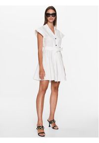 Trussardi Jeans - Trussardi Sukienka koszulowa 56D00719 Biały Regular Fit. Kolor: biały. Materiał: bawełna. Typ sukienki: koszulowe #2
