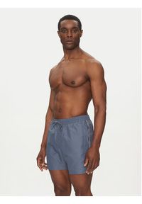Calvin Klein Swimwear Szorty kąpielowe KM0KM01109 Niebieski Regular Fit. Kolor: niebieski. Materiał: syntetyk #7