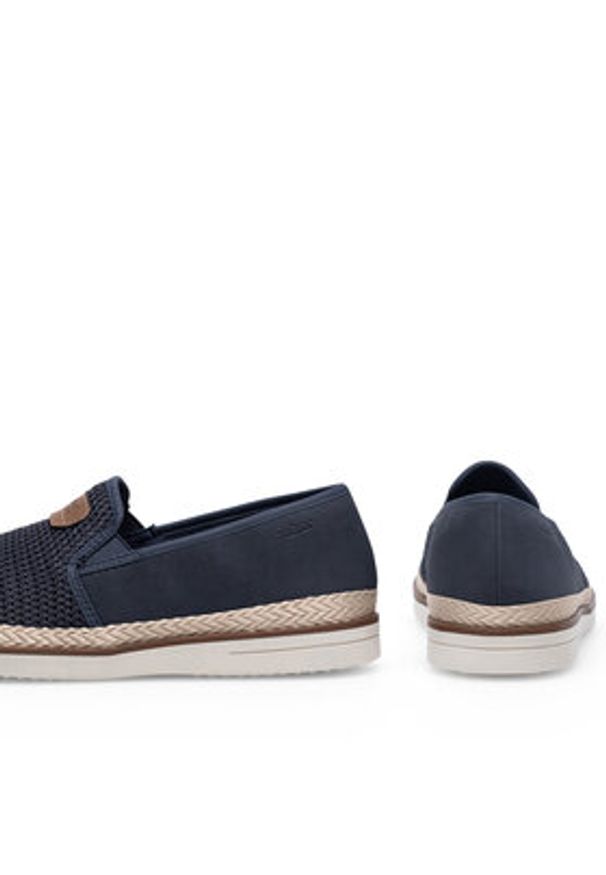 Rieker Espadryle B2366-14 Niebieski. Kolor: niebieski. Materiał: materiał