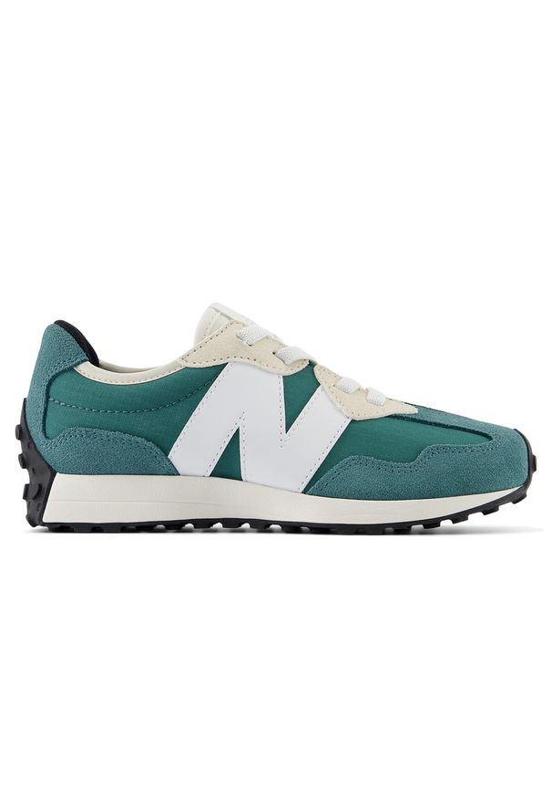 Buty dziecięce New Balance PH327BD – zielone. Okazja: na co dzień. Kolor: zielony. Materiał: materiał, syntetyk, guma. Szerokość cholewki: normalna