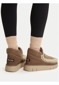 Mou Śniegowce Eskimo Bounce Sneaker FW531009A Brązowy. Kolor: brązowy. Materiał: skóra #6
