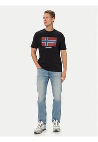 Napapijri T-Shirt S-Flag Tiki Ss NP0A8A6I9411 Czarny Regular Fit. Kolor: czarny. Materiał: bawełna #2