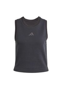 Adidas - Koszulka bez rękawów ALL SZN Soft Lux. Kolor: czarny. Materiał: materiał. Długość rękawa: bez rękawów