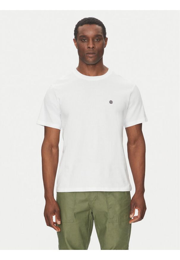 Element T-Shirt ELYKT00168 Biały Regular Fit. Kolor: biały. Materiał: bawełna