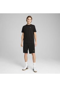 Puma - Męska koszulka Essentials Elevated PUMA Black. Kolor: czarny. Wzór: aplikacja, haft