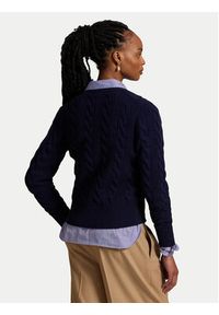 Polo Ralph Lauren Kardigan 211972104004 Granatowy Slim Fit. Typ kołnierza: polo. Kolor: niebieski. Materiał: wełna #2