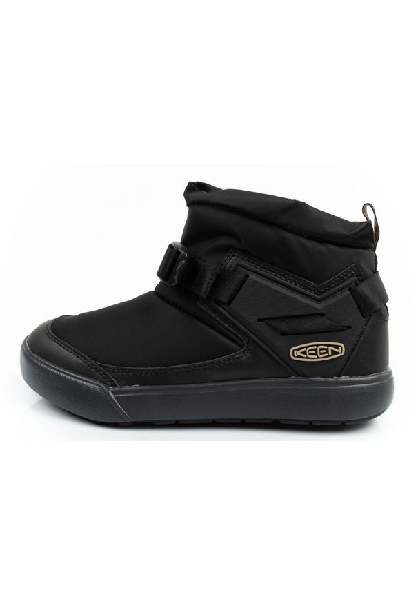 keen - Buty śniegowce damskie Keen Hoodromeo Mini. Kolor: czarny. Materiał: polar