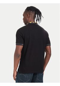 Versace Jeans Couture Polo 80GAGT12 CJ01T Czarny Slim Fit. Typ kołnierza: polo. Kolor: czarny. Materiał: bawełna #2