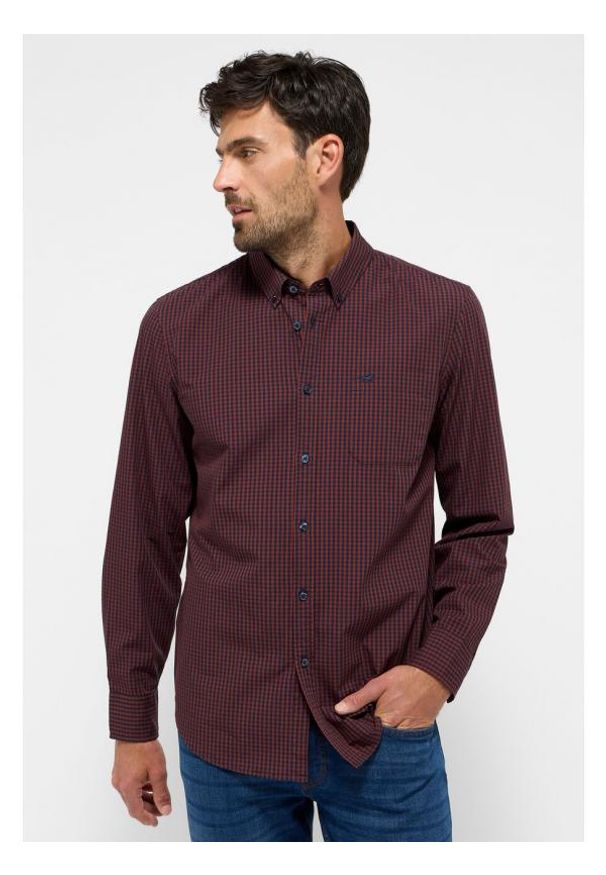 Męska Koszula Mustang Style Chester Brown Navy Gingham 1015905 12668