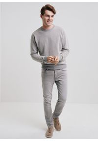 Ochnik - Szare spodnie jeansowe męskie. Kolor: szary. Materiał: bawełna #3