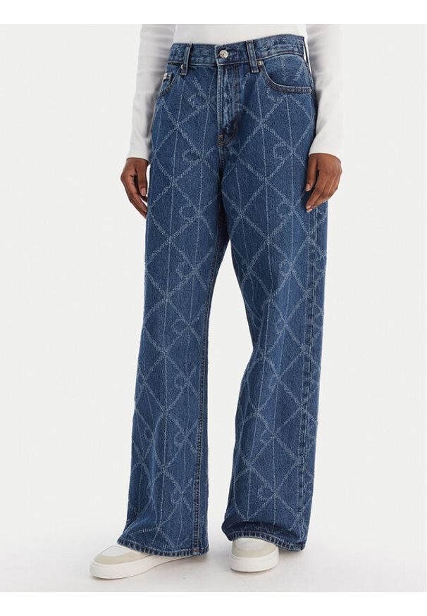 Calvin Klein Jeans Jeansy Low Rise Baggy LV047D709G Niebieski Loose Fit. Kolor: niebieski