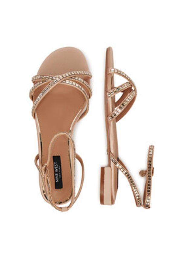 Nine West Sandały R25SS018660 Beżowy. Kolor: beżowy. Materiał: syntetyk, materiał