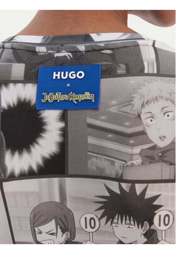 Hugo - HUGO Bluzka Diraluna 50555473 Szary Regular Fit. Kolor: szary. Materiał: wiskoza