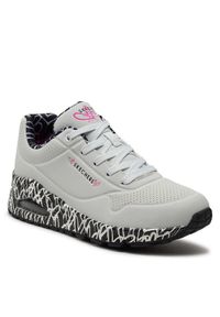 skechers - Skechers Sneakersy Skechers Uno-Loving Love Biały. Kolor: biały. Materiał: skóra #1