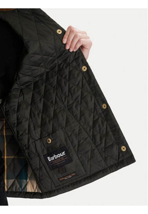 Barbour Kurtka przejściowa Liddesdale Quilted LQU1851OL71 Zielony Regular Fit. Kolor: zielony. Materiał: syntetyk