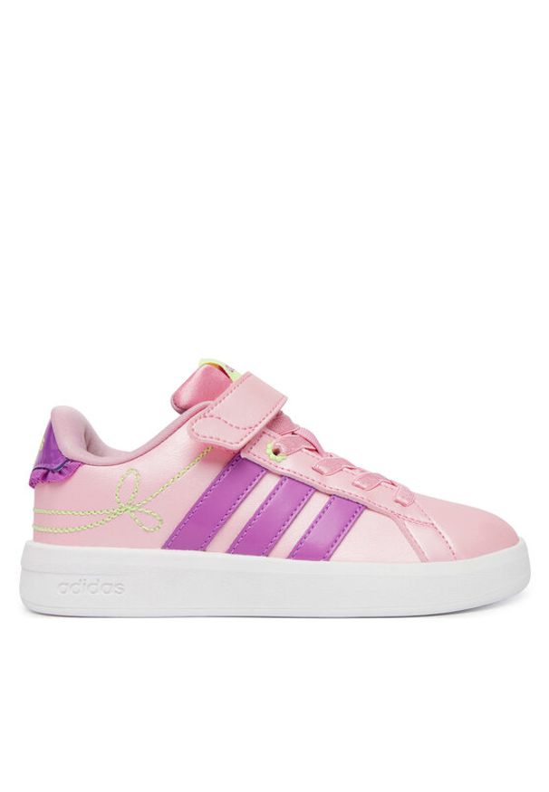 Adidas - adidas Sneakersy Grand Court 3.0 Girls Shoes Children KI1755 Różowy. Kolor: różowy. Materiał: skóra