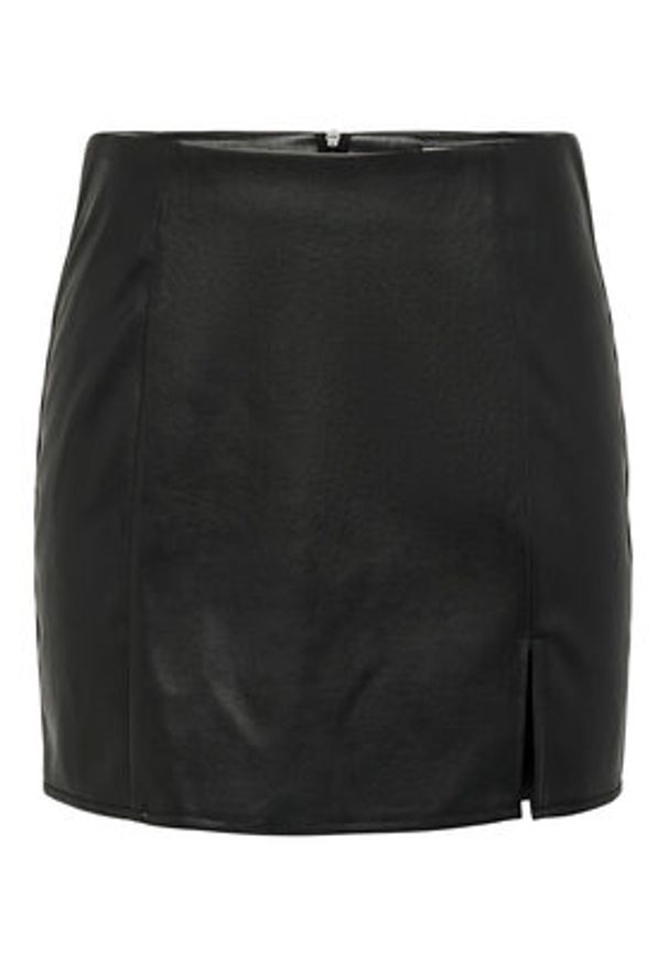 only - ONLY Spódnica z imitacji skóry 15267185 Czarny Regular Fit. Kolor: czarny. Materiał: skóra