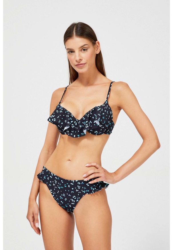 MOODO - Dół od bikini z falbanką. Materiał: elastan, poliamid, poliester