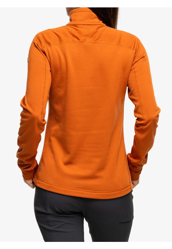 Fjällräven - Bluza polarowa damska Fjallraven Abisko Lite Fleece Half Zip. Kolor: pomarańczowy. Materiał: polar
