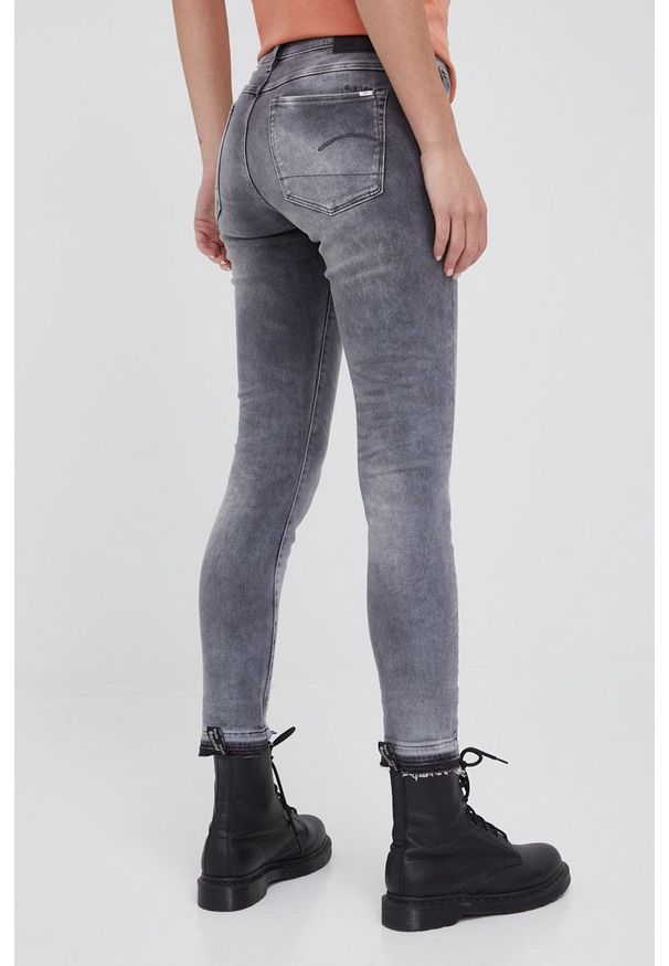 G-Star RAW - G-Star Raw jeansy 3301 damskie medium waist. Kolor: szary