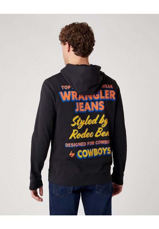 Wrangler - MĘSKA BLUZA WRANGLER HOODIE FADED BLACK W6E6IOXV6 112130731