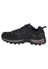 CMP - Buty trekkingowe męskie Rigel Low czarne. Kolor: czerwony, niebieski, wielokolorowy. Materiał: skóra, syntetyk, tkanina, materiał