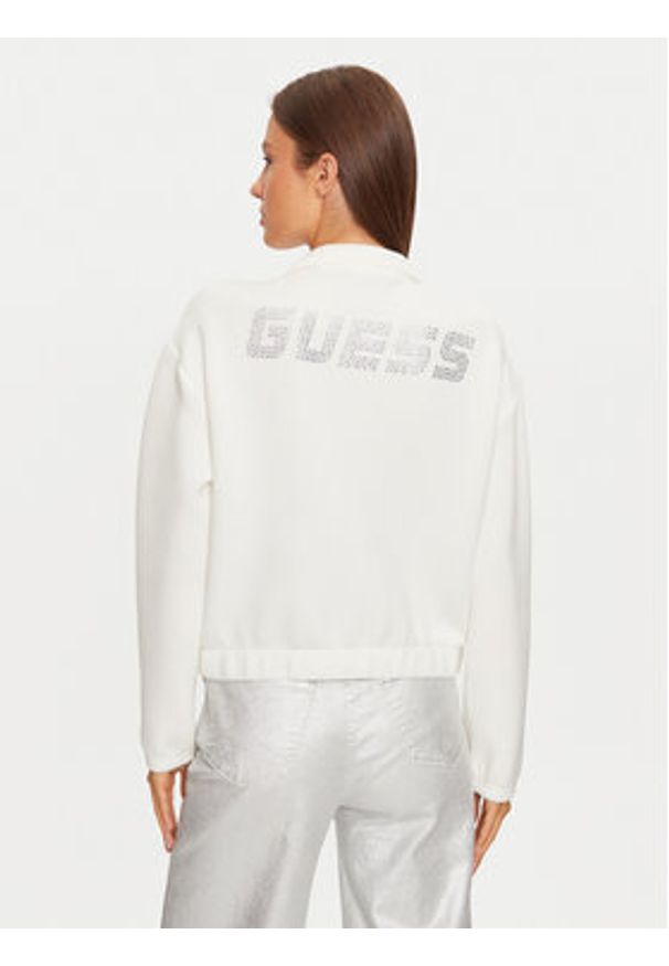 Guess Bluza V4BQ14 K7UW2 Biały Regular Fit. Kolor: biały. Materiał: wiskoza
