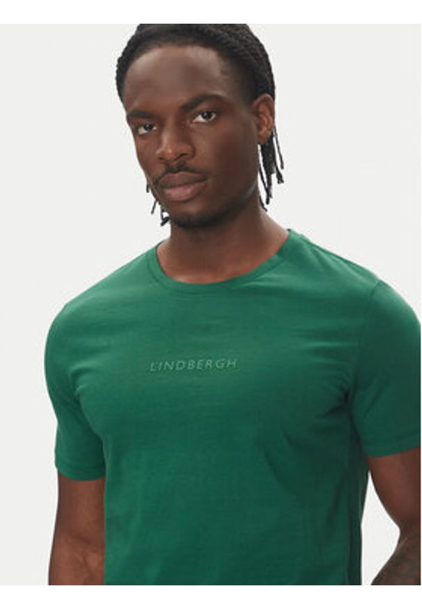 Lindbergh T-Shirt 30-400200B Zielony Relaxed Fit. Kolor: zielony. Materiał: bawełna