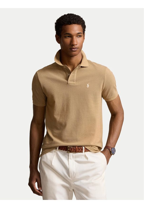 Polo Ralph Lauren Polo 710534735379 Beżowy Regular Fit. Typ kołnierza: polo. Kolor: beżowy. Materiał: bawełna