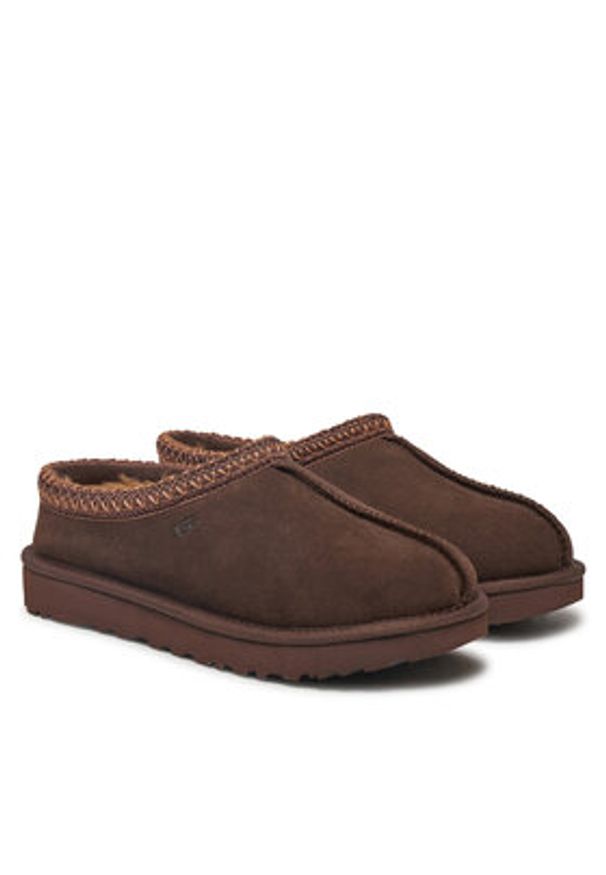 Ugg Kapcie W Tasman 5955 Brązowy. Kolor: brązowy. Materiał: skóra