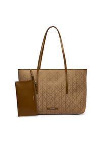 Calvin Klein Torebka Emblem Aop Jacquard LV04F3750G Khaki. Kolor: brązowy #4