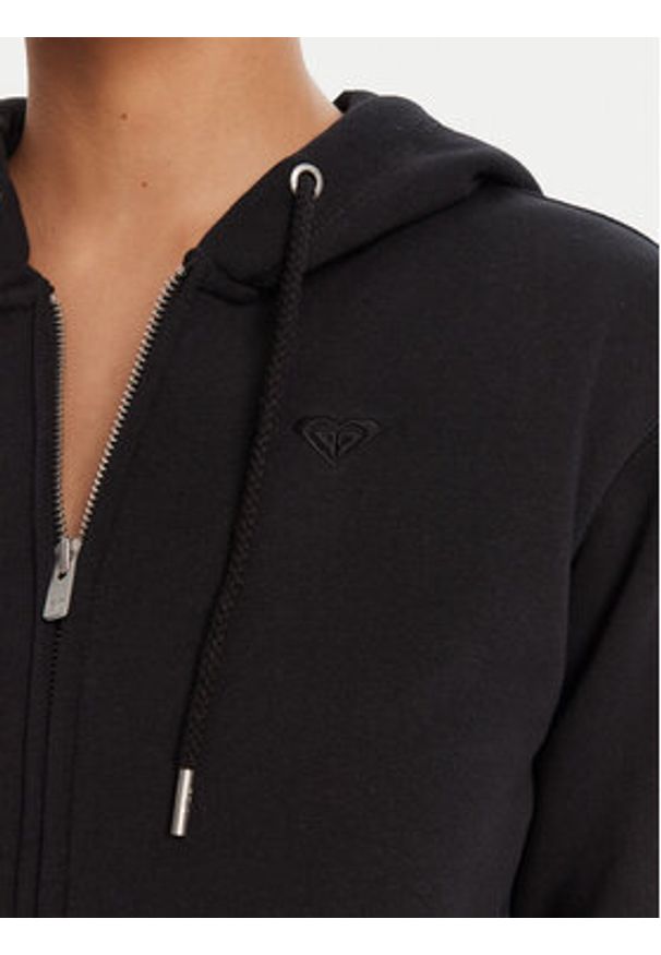 Roxy Bluza Surf Stoked Zipped Brushed ERJFT05022 Czarny Regular Fit. Kolor: czarny. Materiał: syntetyk