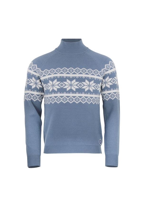 PEAK MOUNTAIN - Sweter z wysokim dekoltem Peak Mountain Clyde. Kolor: niebieski. Styl: sportowy