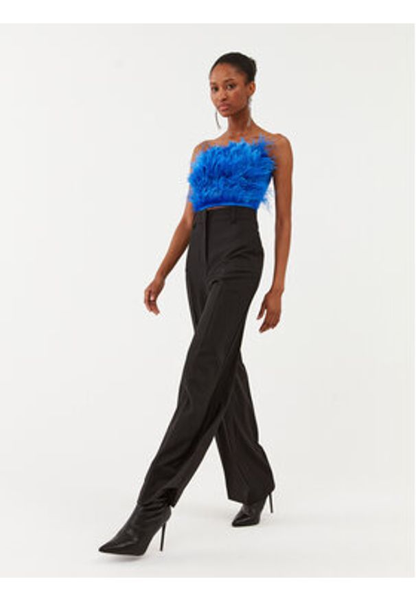 Patrizia Pepe Bluzka 8C0544/A106-C966 Niebieski Slim Fit. Kolor: niebieski. Materiał: syntetyk, wiskoza