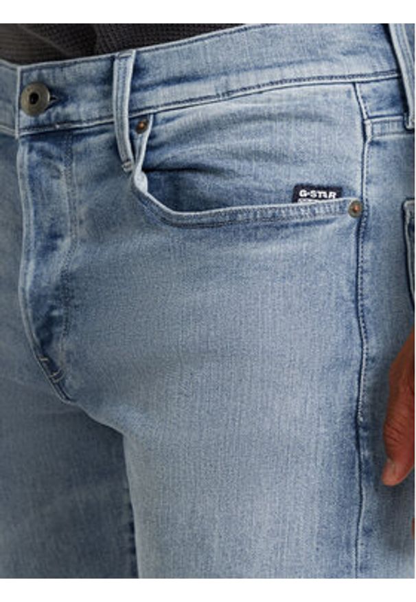G-Star RAW - G-Star Raw Jeansy 3301 51003-D875 Niebieski Tapered Fit. Kolor: niebieski