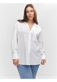 mango - Koszula Mango. Kolor: biały. Materiał: bawełna #1