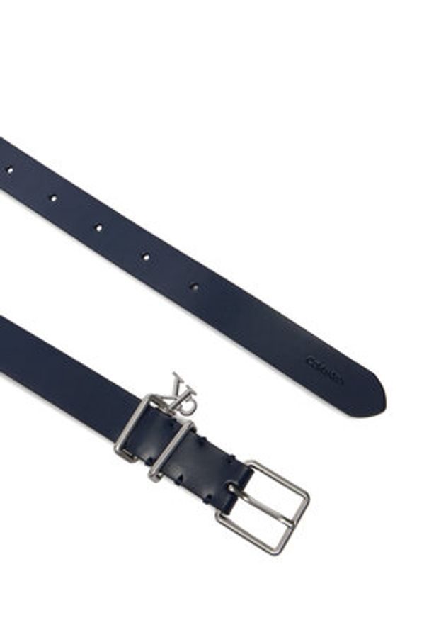 Calvin Klein Pasek Damski LV04F7086G Granatowy. Kolor: niebieski. Materiał: skóra