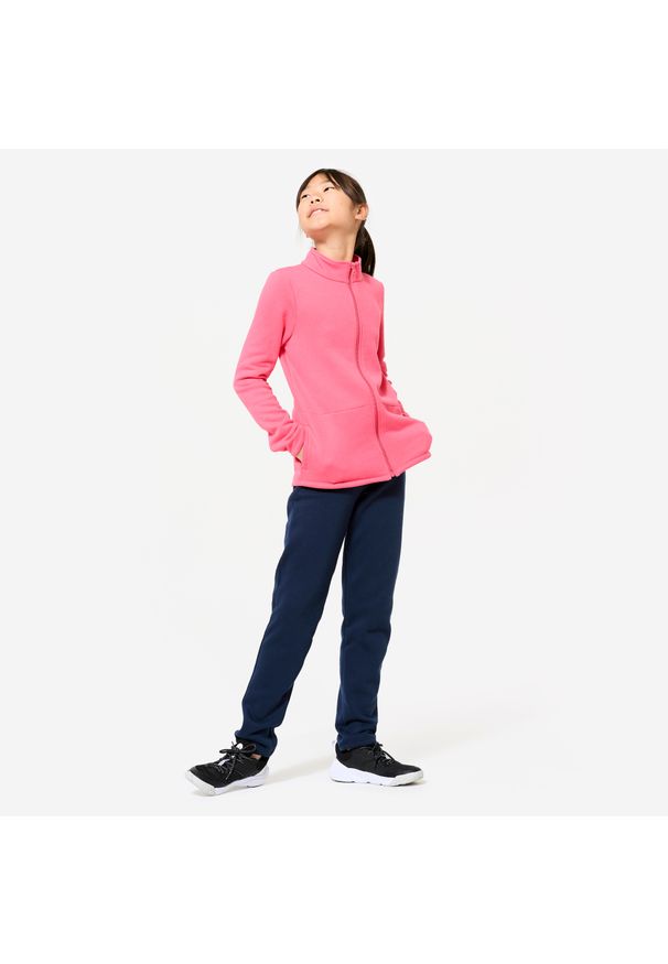 DOMYOS - Dres dziecięcy Domyos Warmy Zip. Kolekcja: plus size. Kolor: wielokolorowy, różowy, niebieski. Materiał: bawełna, materiał, poliester