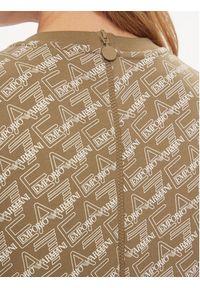 EA7 Emporio Armani Sukienka letnia 3DTA53 TJUAZ 1731 Brązowy Regular Fit. Kolor: brązowy. Materiał: bawełna. Sezon: lato #5