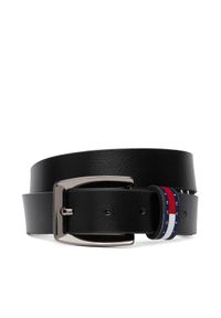 Tommy Jeans Pasek Tjw Bold Flag 3.0 AW0AW18099 Czarny. Kolor: czarny. Materiał: skóra #1