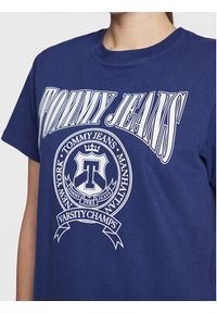 Tommy Jeans T-Shirt Varsity DW0DW14919 Granatowy Loose Fit. Kolor: niebieski. Materiał: bawełna #4